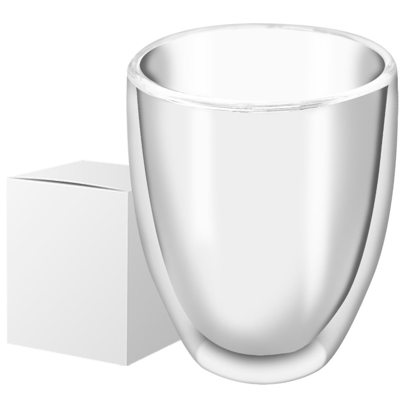 Υαλικά 24home - ΣΗΜΑΝΤΙΚΟ: Σε περίπτωση διαφοράς τιμής από το κατάστημα ισχύει παντα και μόνο η τιμή του καταστήματος Κούπα Διπλό Γυαλί Borosilicate 8x12εκ.-350ml Homie 80-2